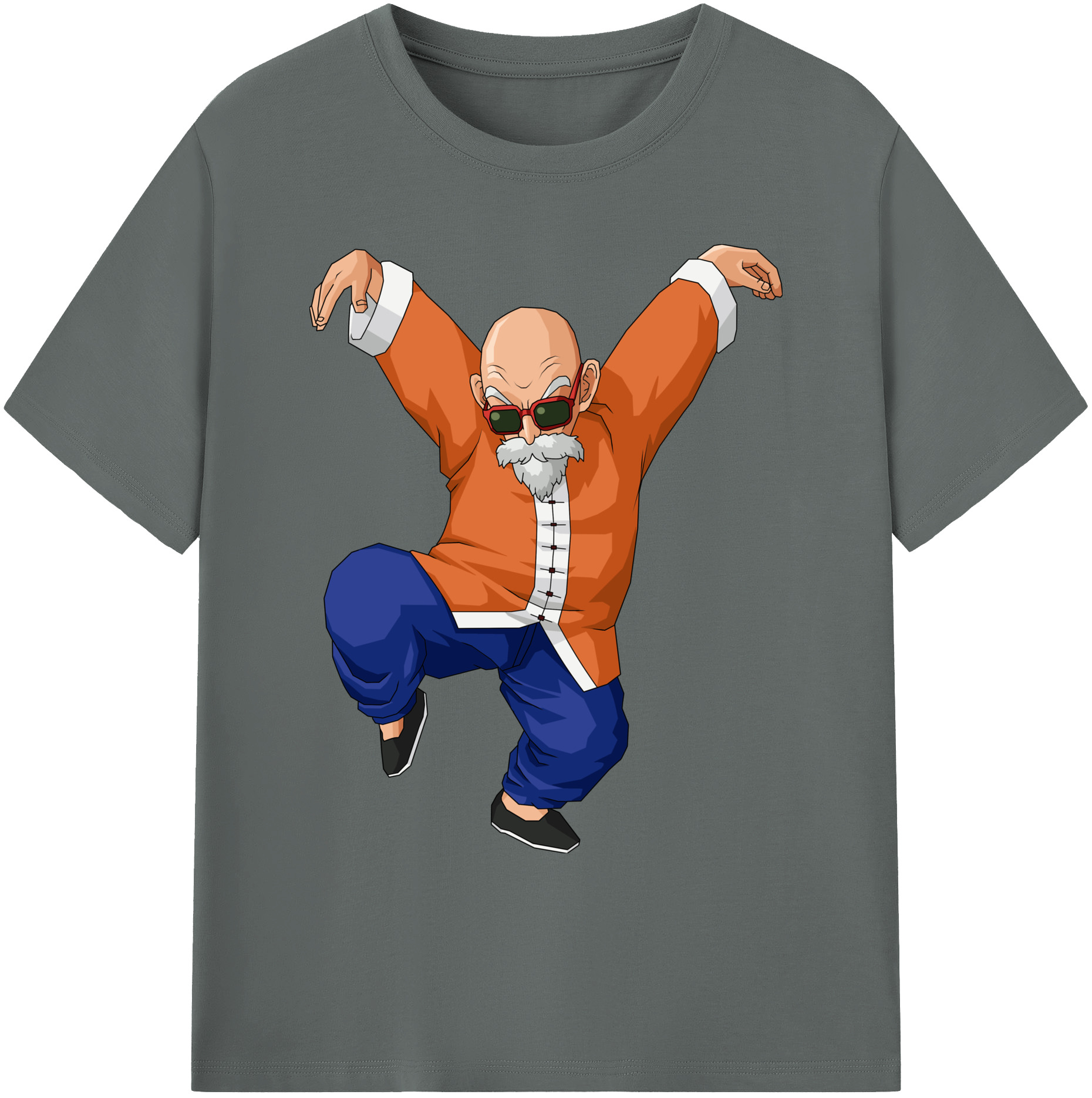 （画像用） ドラゴンボール 亀仙人（かめせんにん） DRAGON BALL Master Roshi Kame Sennin 綿100％ メンズ半袖Tシャツ｜肌触りやわらか＆通気性